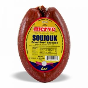 MERVE HALAL BEEF SOUJOUK HOT ROUND 12/1 LT